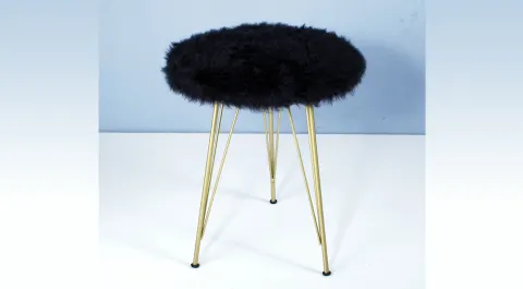 Intense Black Pouf