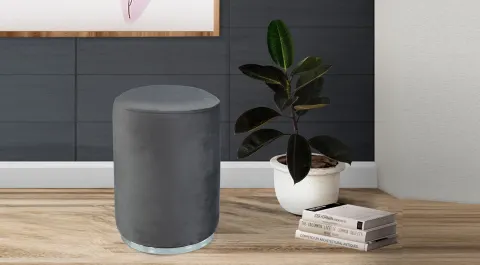 Istanbul Anthracite Silver Pouf