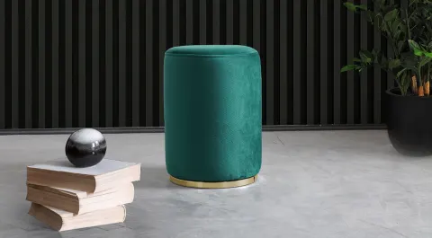 Istanbul Green Gold Pouf