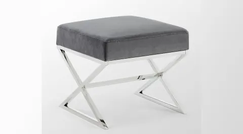 Luxury Anthracite Pouf
