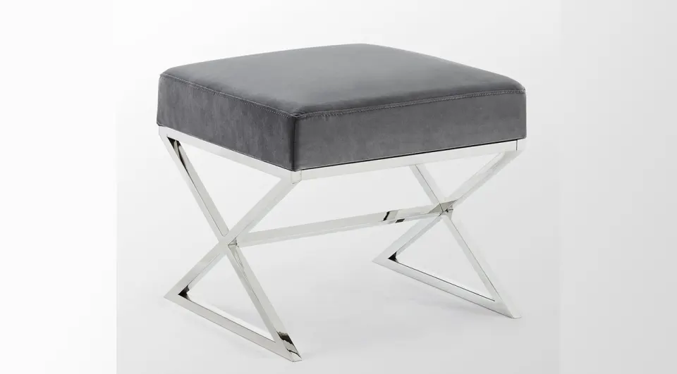 Luxury Anthracite Pouf