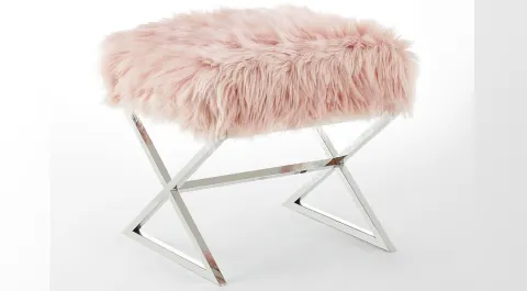 Luxury Powder Plush Pouf