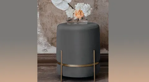 Ring Anthracite Pouf 2