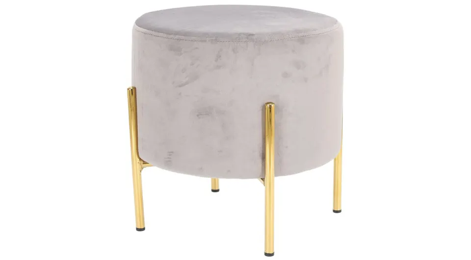 Ronda Gold Metal Leg Pouf