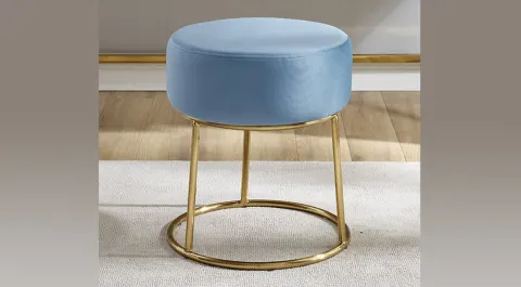 Soft Blue Pouf