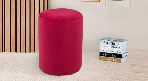Soho Claret Red Pouf
