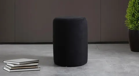 Soho Black Pouf