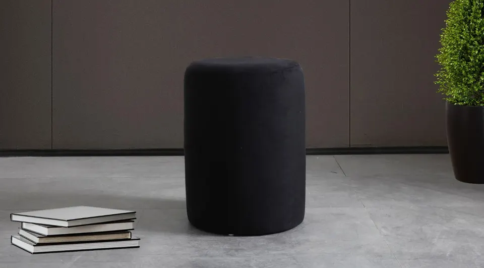 Soho Black Pouf