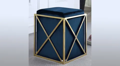 Stella Blue Pouf
