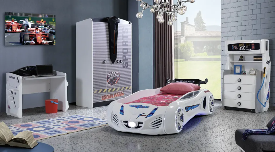 Future White Car Bed