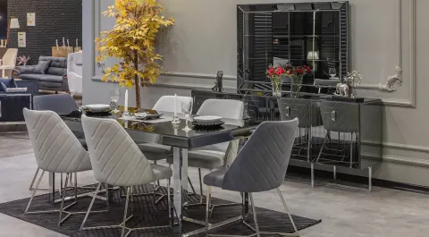 Oslo Metal Leg Dining Room Set