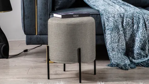 Vogue Gray Pouff