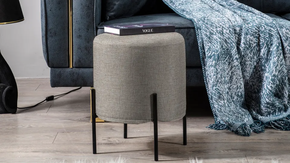 Vogue Gray Pouff