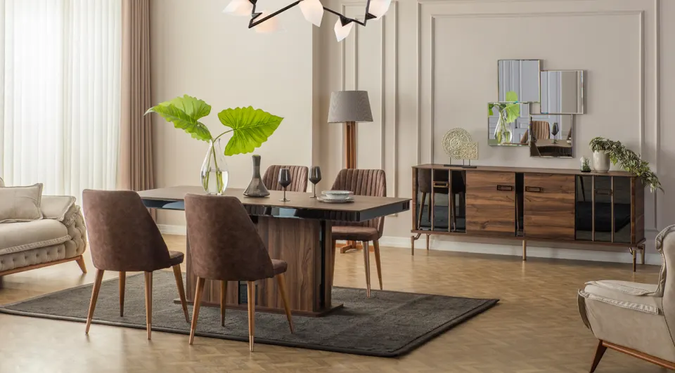 Zara Walnut Dining Room Set