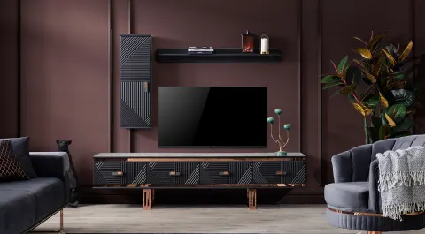 Quatro Q1 Anthracite Tv Unit