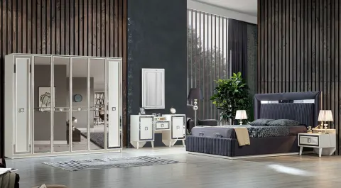 New Gloria Moonstone 6 Door Bedroom Set