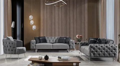 Lila-D Metal Leg Bed Sofa Set