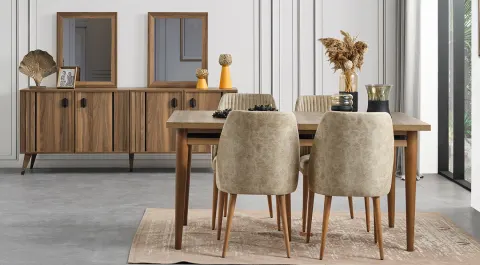 Bella Walnut Dining Room Sets