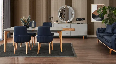 Paris Wooden Leg Dining Room Set