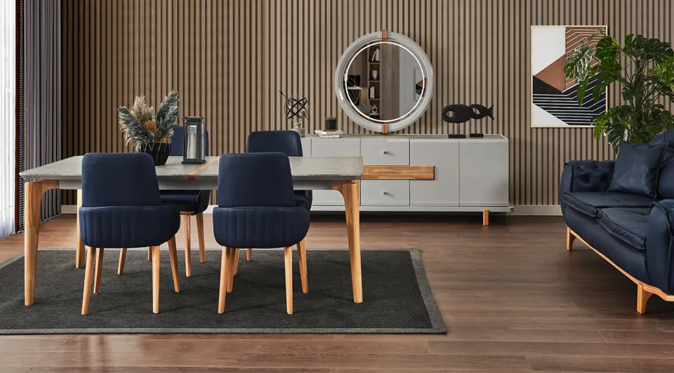 Paris Wooden Leg Dining Room Set