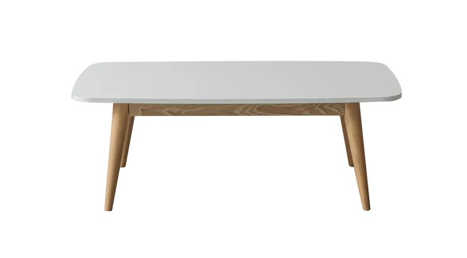 Boheam Walnut Wooden Leg Coffee Table