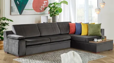Daily Bed and Storage Box Corner Sofa Set