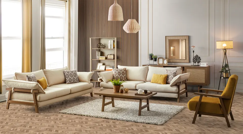 Rattan Bed Modern Sofa Set
