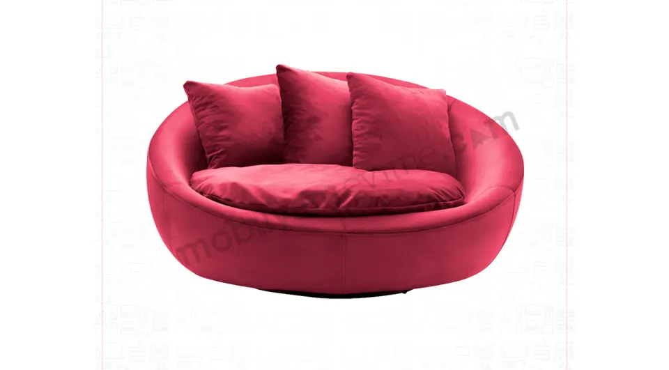 Loca Velvet Round Bergere 3