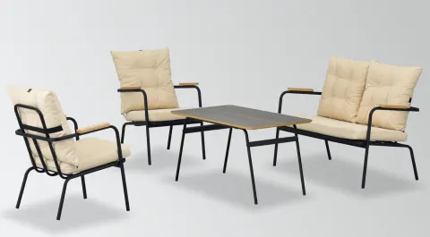Beyman Cream Balcony Set