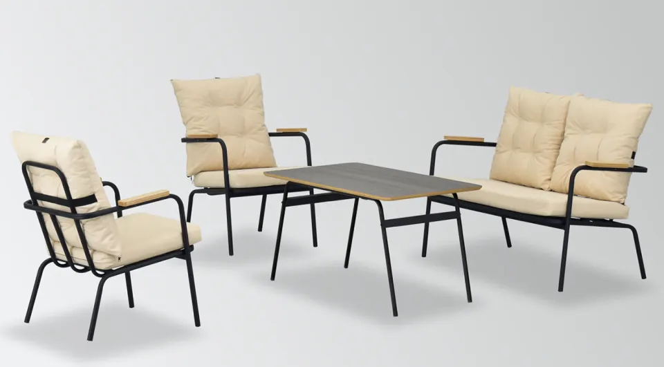 Beyman Cream Balcony Set