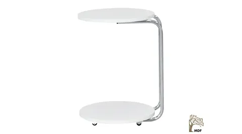 Emr Wheeled White Side Table 2
