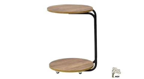 Emr Wheeled Chestnut Side Table 
