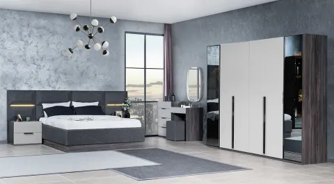 Adessa Accordion Covered Bedroom Set