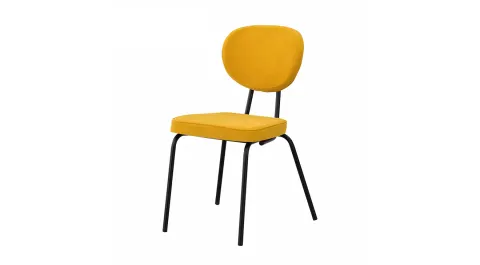 Damla Yellow Black Chair