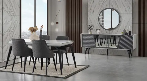 Gloria Wooden Leg Dining Room Set