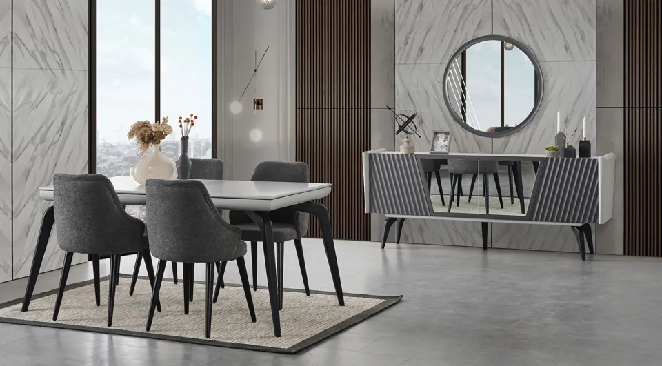 Gloria Wooden Leg Dining Room Set