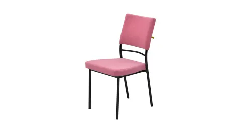 Silk Pink Black Chair