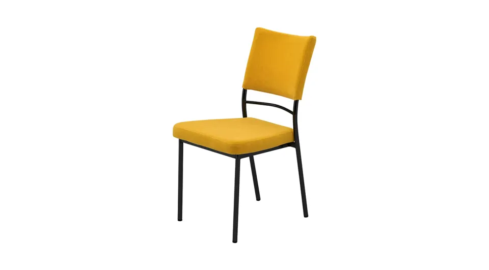 Silk Yellow Black Chair