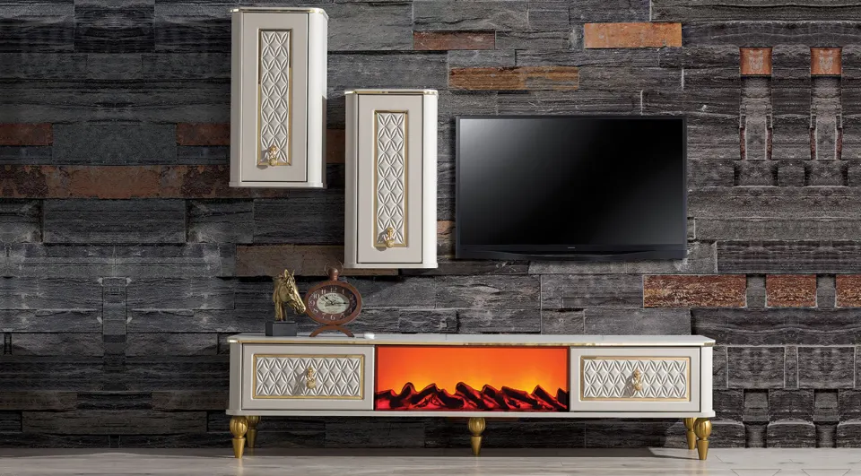 Crystal Fireplace Tv Unit