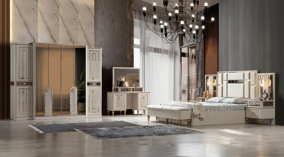Crystal 6 Doors Bedroom Set
