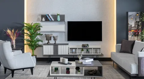 Marka Metal Ayaklı Tv Ünitesi