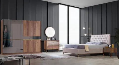 Valente Walnut Bedroom Set