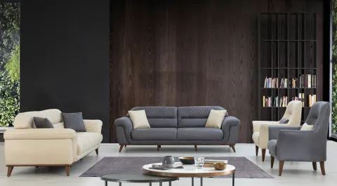 Avatar Bed Wooden Leg Sofa Set 2