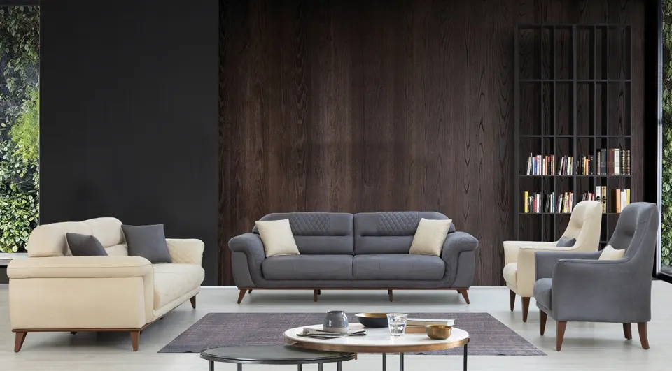 Avatar Bed Wooden Leg Sofa Set 2