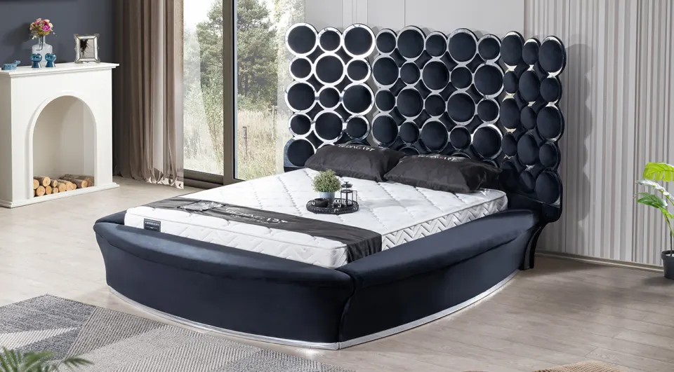 Gold Point Anthracite Double Bedstead