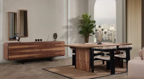 Hema Plus Walnut Dining Room Set