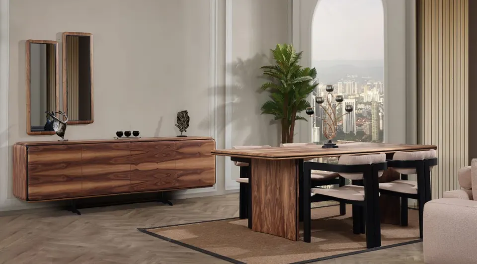Hema Plus Walnut Dining Room Set