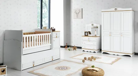 Luna Cappuccino 3 Door Baby Room Set