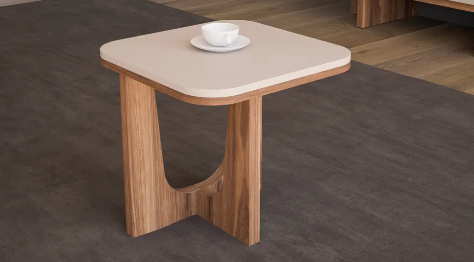 Gabon Wooden Leg Side Table