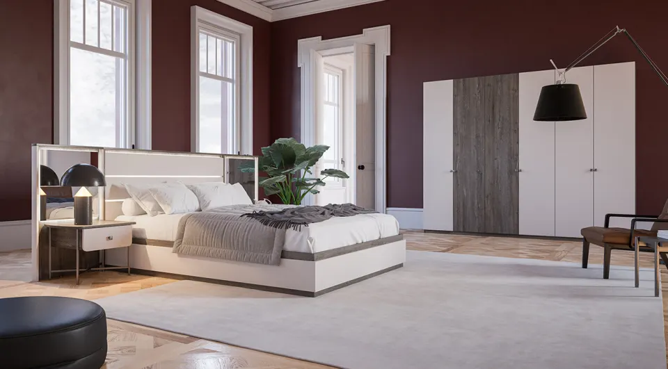 Perla 6 Door Bedroom Set